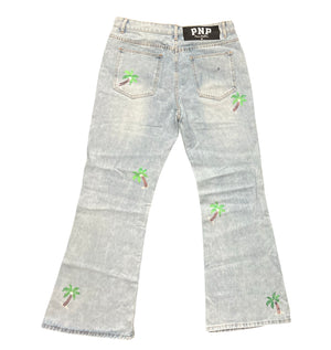 Blinged Palm Flare Denims